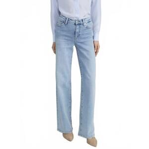 NEW FRAME le slim palazzo jeans in ripple